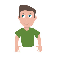 portrait character boy son image vector illustration eps 10