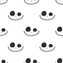 Halloween face pattern