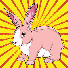 Bunny Rabbit Easter pop art