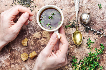 Tea with thyme