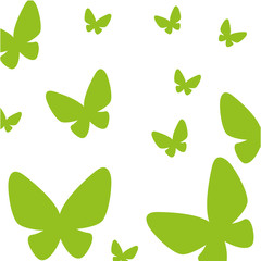 Plakat butterflies pattern isolated icon