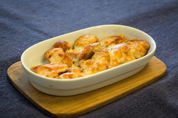 baked sausage with cheese