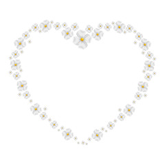 heart floral frame icon