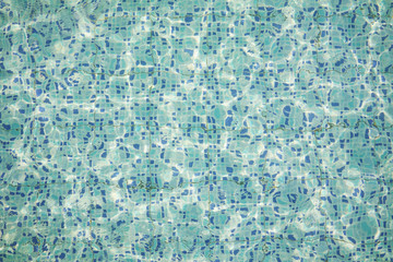 beautiful clear pool water reflecting. Blue green color water in pool.