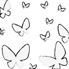 butterflies pattern isolated icon