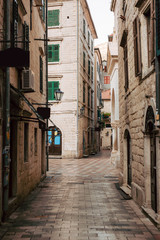 Fototapeta na wymiar The Old Town of Kotor. City streets. Montenegro