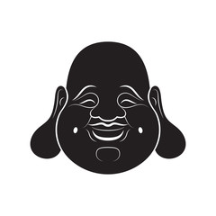 Buddha or Hotei On White Background