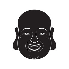 Fototapeta premium Happy Buddha On White Background