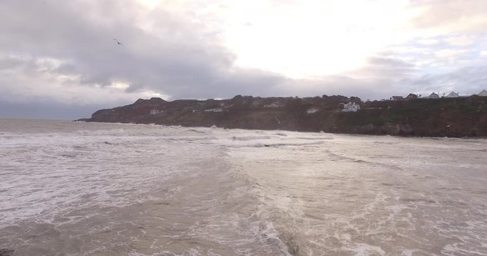 Drone shot Ireland coast in 4K