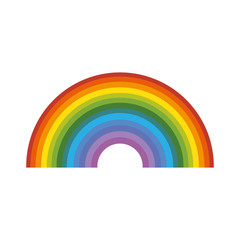cute rainbow isolated icon