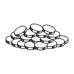 coins treasure isolated icon