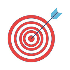 target with arrow isolated icon