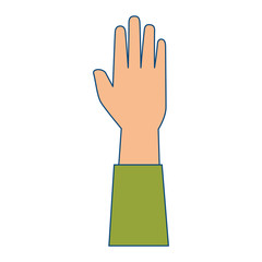 Obraz premium hand human isolated icon