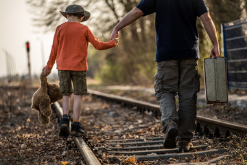 walking on railroad tracks

