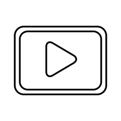 play button film isolated icon