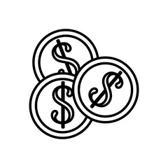 Fototapeta premium coins treasure isolated icon