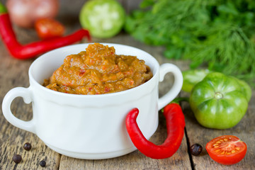 Homemade caviar of vegetables