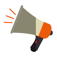 megaphone sound isolated icon