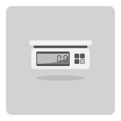 Vector of flat icon, Digital scale on isolated background
