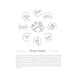 Fitness device which informs the person through synchronization with a smartphone on the body condition and physical activity and maintains statistics