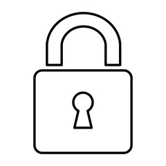 safe padlock isolated icon