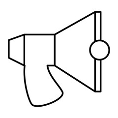 megaphone sound isolated icon