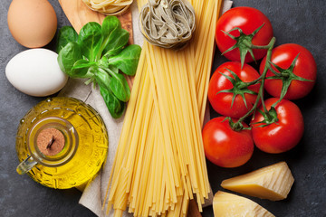 Pasta and ingredients