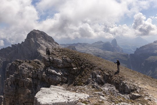Piz Duleda, Puez group, Dolomites, South Tyrol, Bolzano, Italy.