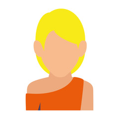 young woman avatar character vector illustration design