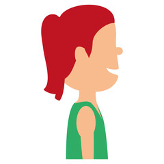 young woman avatar character vector illustration design