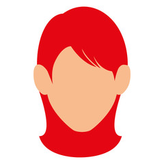 young woman avatar character vector illustration design