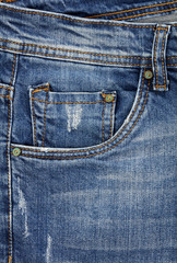 Jeans front pocket