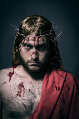 Fototapeta premium Jesus Christ with crown of thorns