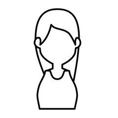 young woman avatar character vector illustration design