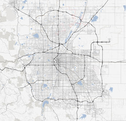 Map Denver city. Colorado Roads - 143969449