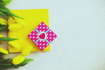 Obraz premium International Day of Women. Mother's Day. Gift