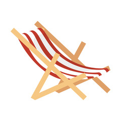 chair beach isolated icon vector illustration design