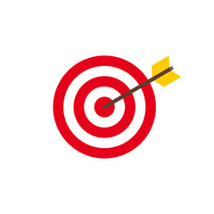 Abstract target flat design icon illustration