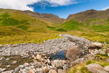 Mountain stream in The Lake District National Park, Cumbria, England