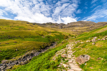 Fototapeta premium Mountain path in The Lake District National Park, Cumbria, England 