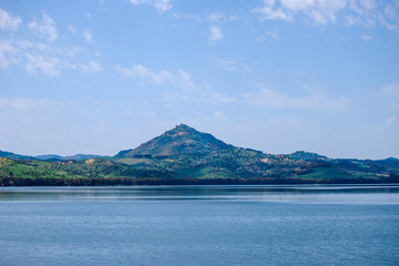 Regalbuto. The Pozzillo lake in Sicily