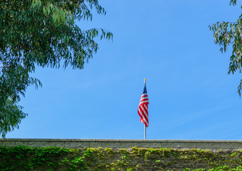 USA flag on clear day