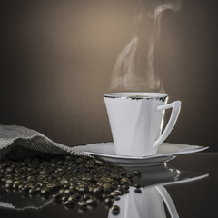 filiżanka gorącej kawy