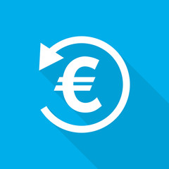 Refund money icon. Vector illustration.