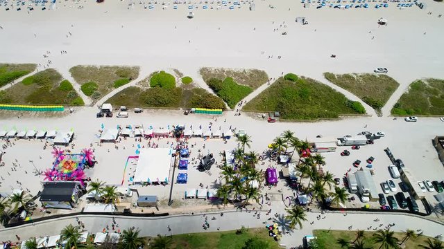 Aerial video of Ocean Drive Miami Beach dji phantom 4 pro