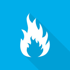 Fire flat icon. Vector illustration.