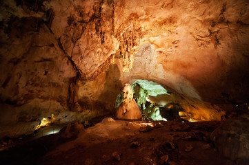 Emine-Bayir-Hasar also known as Mammoth cave is the biggest cave in Crimea, Russia