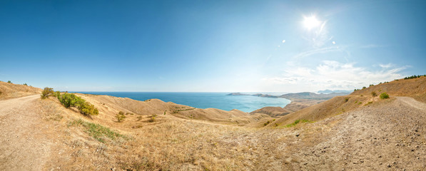 Beautiful Crimean mountain panoramic landscape