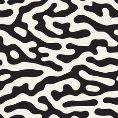 Dekokissen Vector Seamless Grunge Pattern. Black and White Organic Shapes. Abstract Background Illustration © Samolevsky