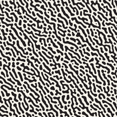 Vector Seamless Grunge Pattern. Black and White Organic Shapes. Abstract Background Illustration
